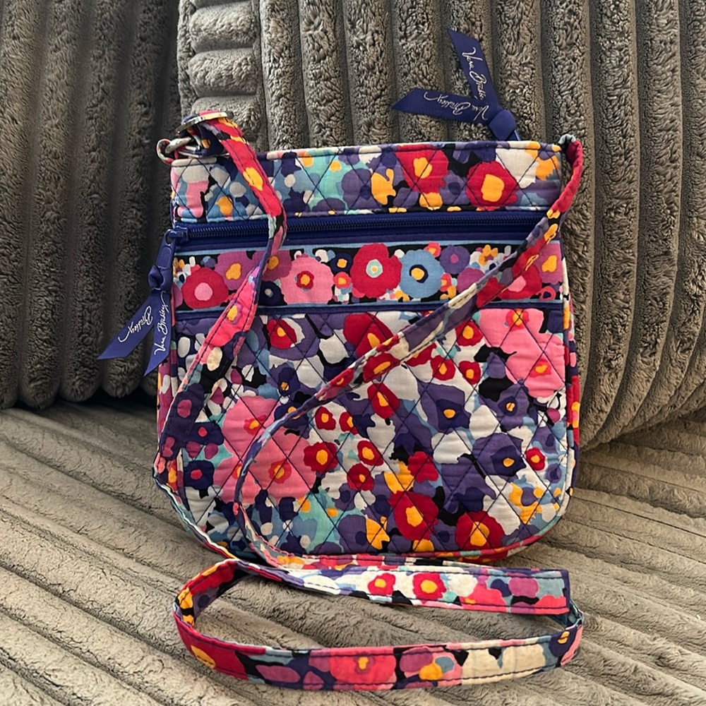 Vera Bradley Purse Impressionista Shoulder Crossbody Bag Colorful